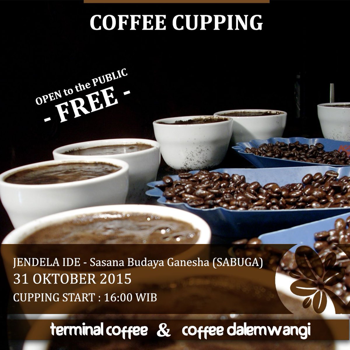 andarmanik's tweet photo. Di Bandung &amp; suka kopi? Ikutan atuh cupping di Jendela Ide Sabuga. Kopinya tanem sendiri nih.. https://t.co/rJVf5p6nPE
