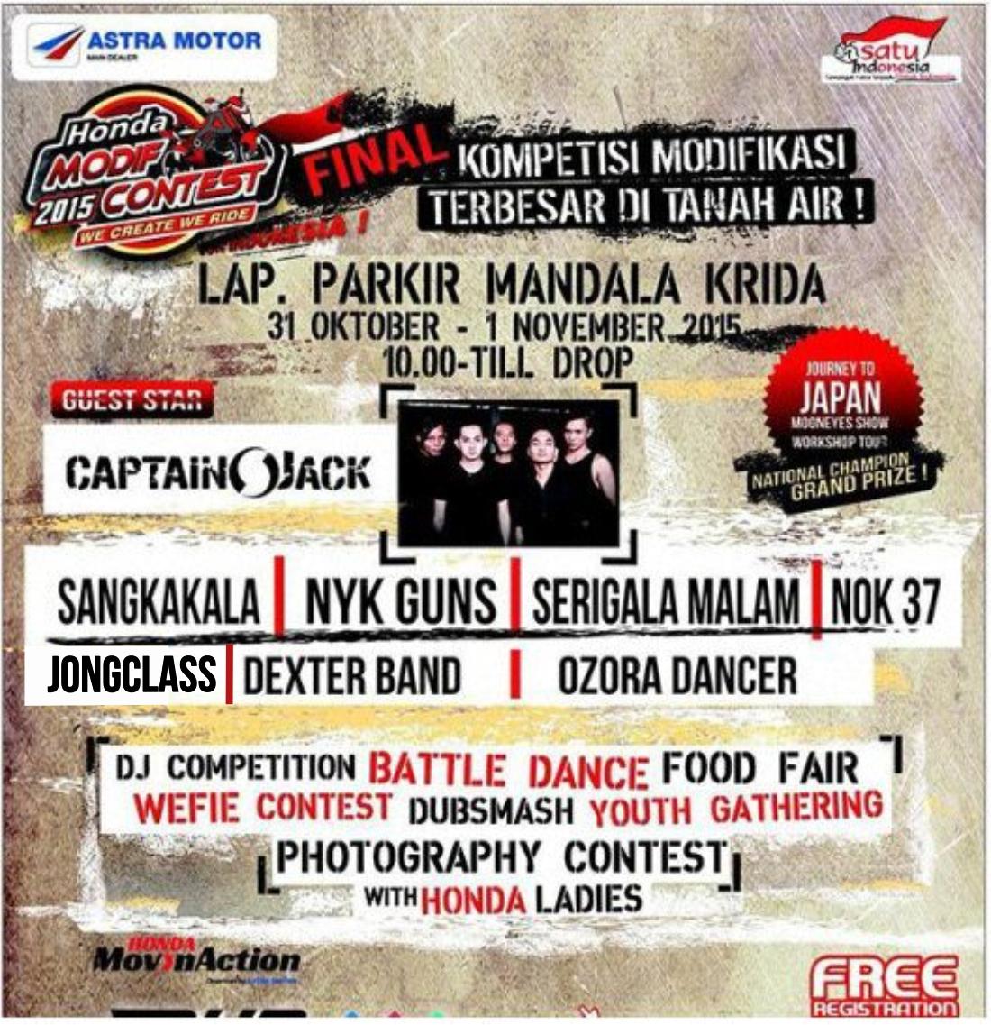Support abang-abang <a href="/JongClass_/">Jong Class</a> on Honda Modif 2015 Contest | 31okt-01Nov | At lap.parkir std mandala krida yk