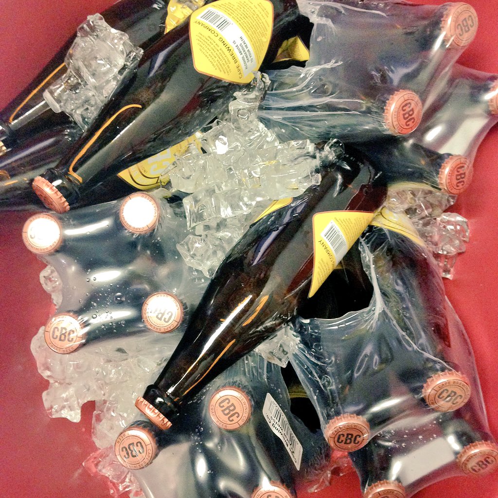 ZomatoSA's tweet photo. The goodies from @CapeBrewingCo are on ice... Who will be the lucky recipients of our #BeerDropOff today? https://t.co/iOhZADmdtE