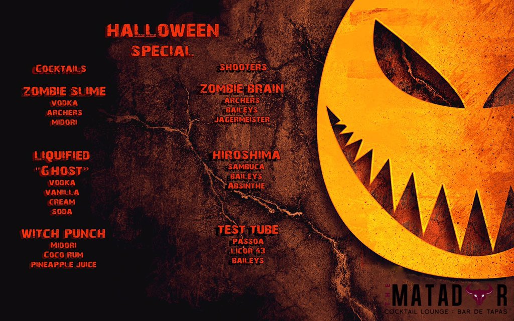 TheMatadorLDN's tweet photo. Extremely busy weekend ahead for Halloween 👻🎃👹 https://t.co/2TGgQSXow8