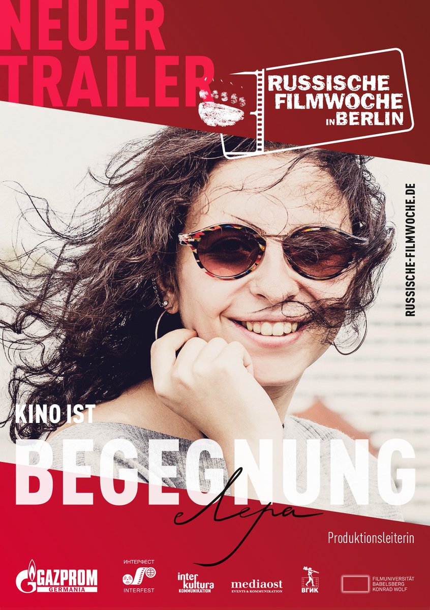 RFWBERLIN's tweet photo. Hier das nächste #Trailer-#Star-#Plakat der #Russichen #Filmwoche 2015! #Produktionsleiterin Valaria! https://t.co/VlXadJRKId