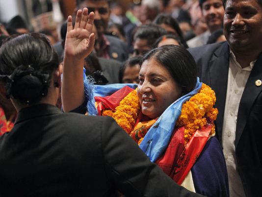 worldstorytoday's tweet image. @WomenintheWorld Bidhya Bhandari, First Female Muslim President of Nepal
#Nepal #FirstMuslim
wp.me/p6xxs3-a9