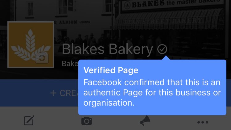 BlakesBakery's tweet photo. We got verified on Facebook today. Didn't even know that was a thing. Just waiting for Twitter to verify us now. https://t.co/qHNn2moRVJ