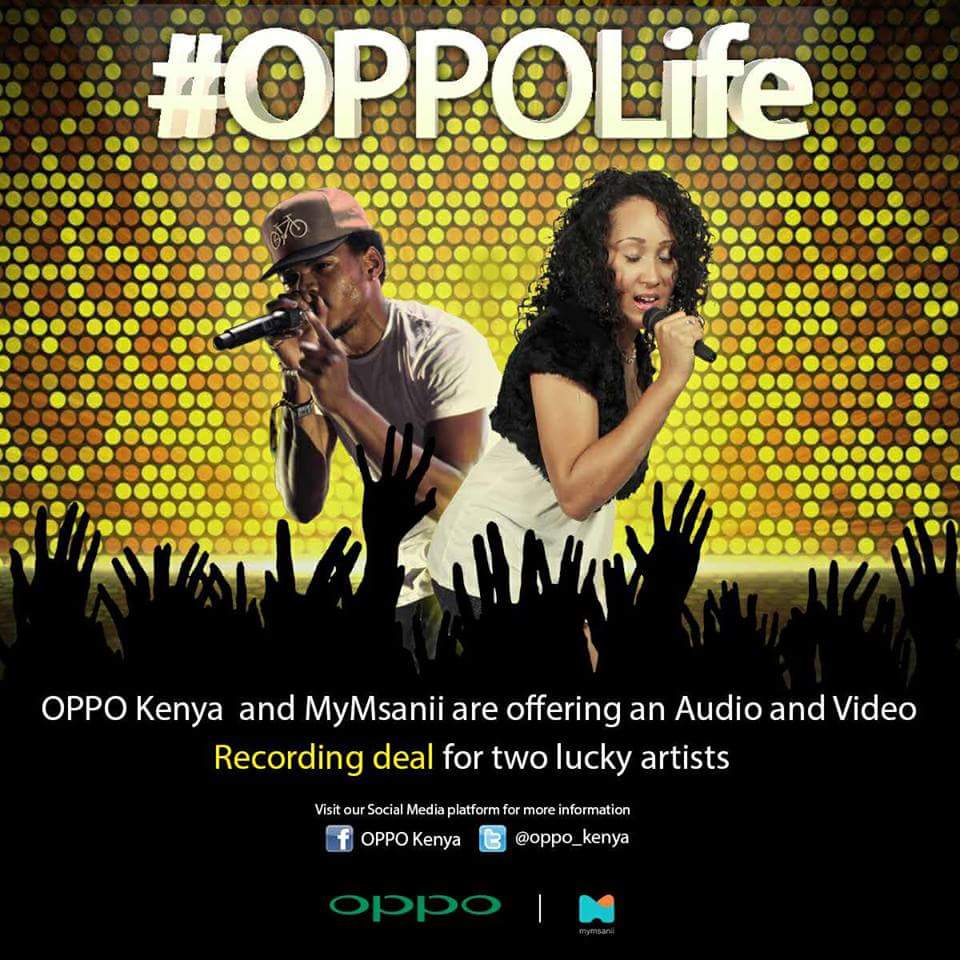 OPPOKenya's tweet photo. Upload a 15sec video and the 2 that get the most likes get an audio and recording deal.
#OPPOLife https://t.co/YXuusx5yks