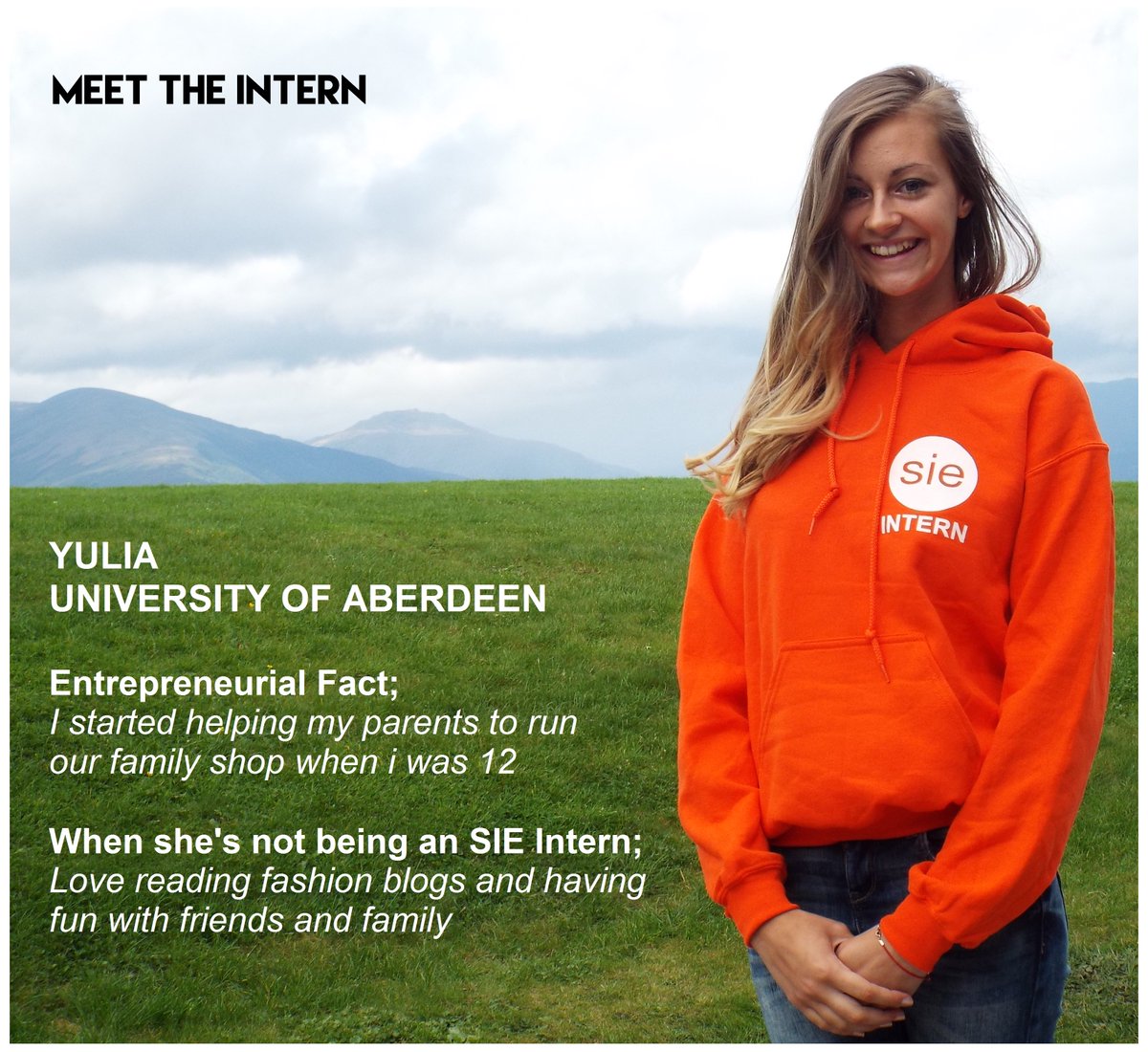 _sie_'s tweet photo. Meet our amazing #SIEInterns! You can find Yulia at @aberdeenuni! https://t.co/zJ6g1vwDpL https://t.co/YdXbGh9puN