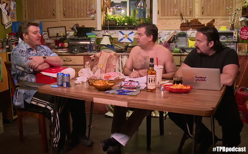 tpbplus's tweet photo. Randy takes over the #TPBPodcast, and he's brought breakfast Dorito cheeseburgers! https://t.co/dom2nanMjm https://t.co/egmNHEnPpL