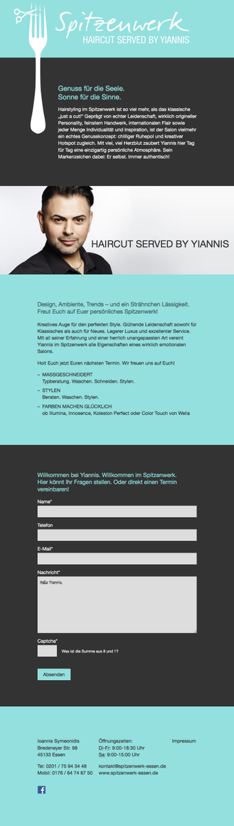 heringimrevier's tweet photo. Frisch im Netz: Friseur Spitzenwerk Haircut served by Yiannis in Essen: https://t.co/35h2Vbc5aS 
#contao #webdesign https://t.co/GeLsacnQnh