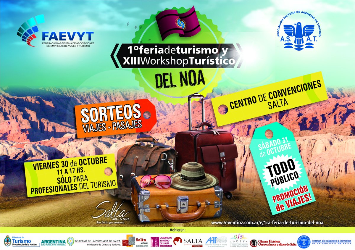 Hoy empieza la #1raFeriaDeTurismoDelNoa Arrancamos con la presentacion de <a href="/mabelcristiname/">mabel cristina mensa</a> #SEPYME a 10hs en #Salta