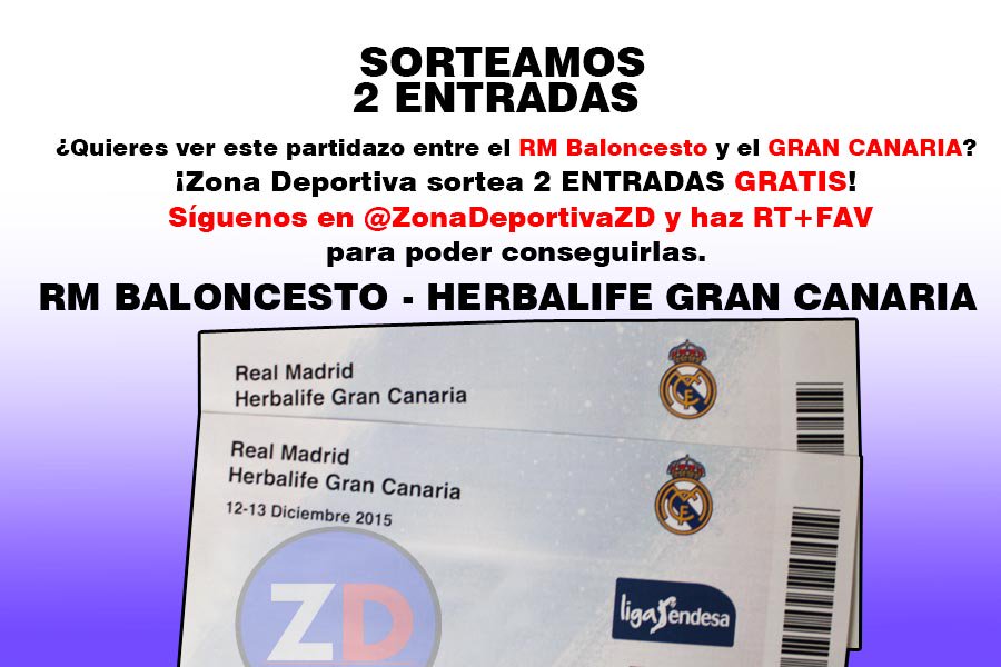 ZonaDeportivaZD's tweet photo. SORTEO | ¿Quieres asistir al Real Madrid - Herbalife Gran Canaria?
¡¡Sigue las instrucciones!! https://t.co/GUwuv4VXPb