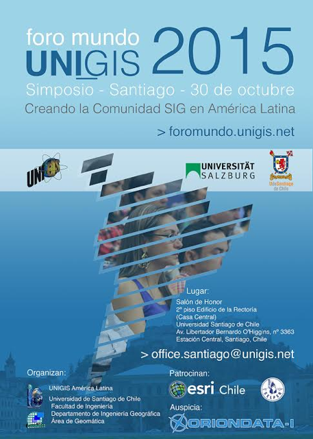EsriChile's tweet photo. Esri Chile patrocinador oficial de Foro Mundo UNIGIS 2015, Santiago https://t.co/QtCoaZpu2c
