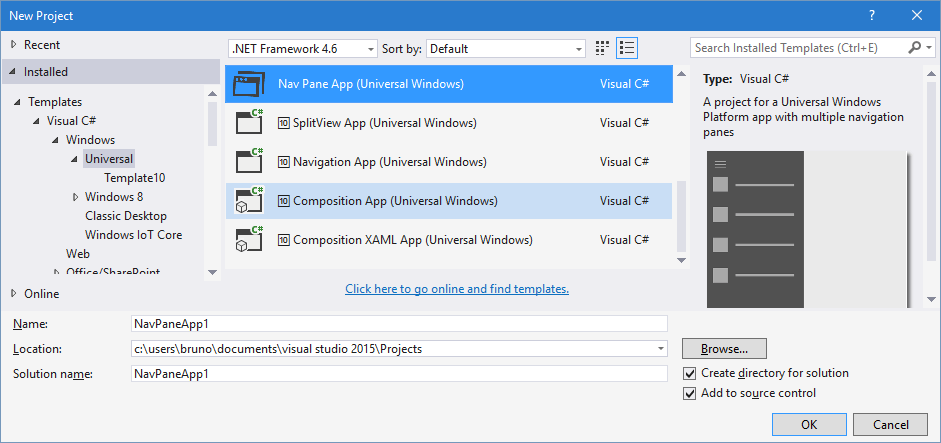 elbruno's tweet photo. #VSGALLERY – Plantilla para una #Windows10 Universal App con navegacion con paneles #VS2015 https://t.co/aYp784rdNl https://t.co/VkfcteH2h9