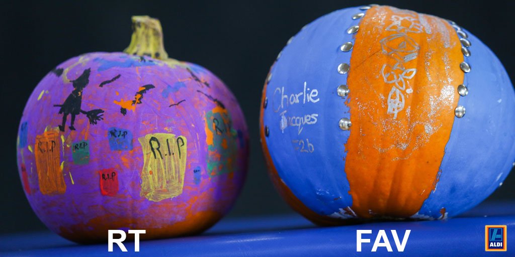AldiUK's tweet photo. Vote for your FAV #PumpkinCreations from reception year at Arnold Mill School as judged by our pumpkin supplier! https://t.co/7X2oqHpc2a