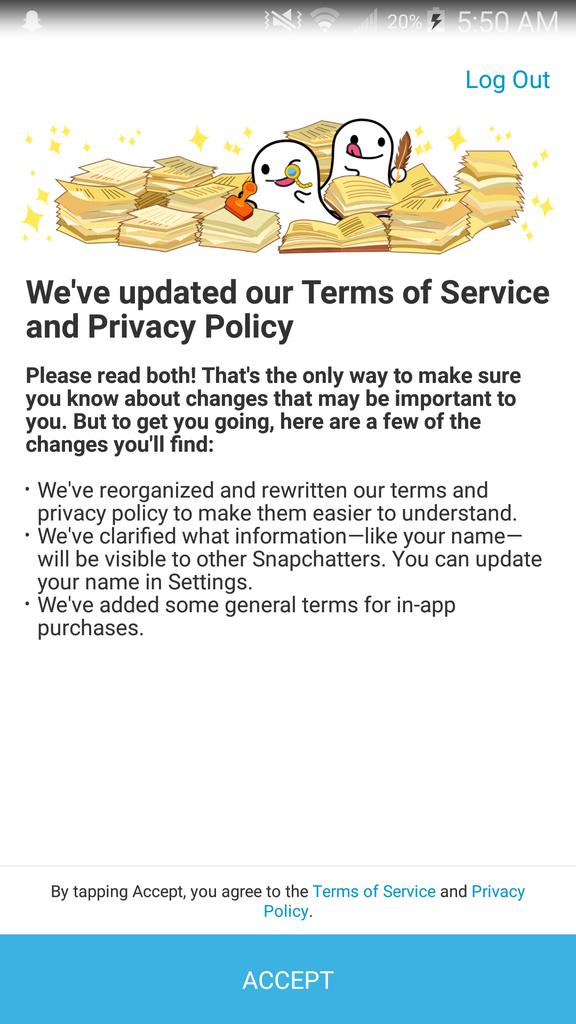 nmegan27's tweet photo. (Unrelated to article tweets) @commtech410510 Dr.Spotts,did u see the new privacy policy?It's readable😂#userfriendly https://t.co/aTHL4NrsJJ