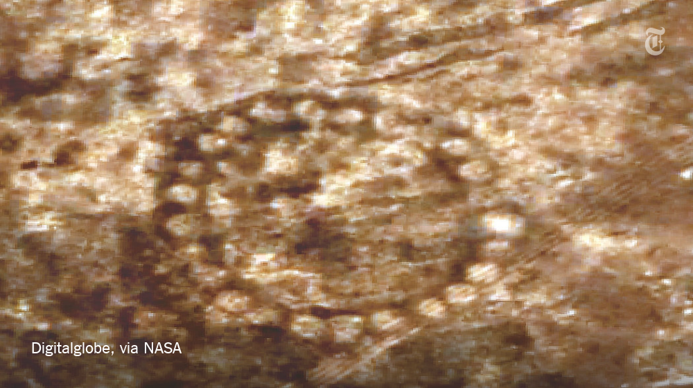 nytimes's tweet photo. NASA has added to its evidence of mysterious ancient earthworks https://t.co/nD84P3Moh5 https://t.co/4w7NFfCFMl