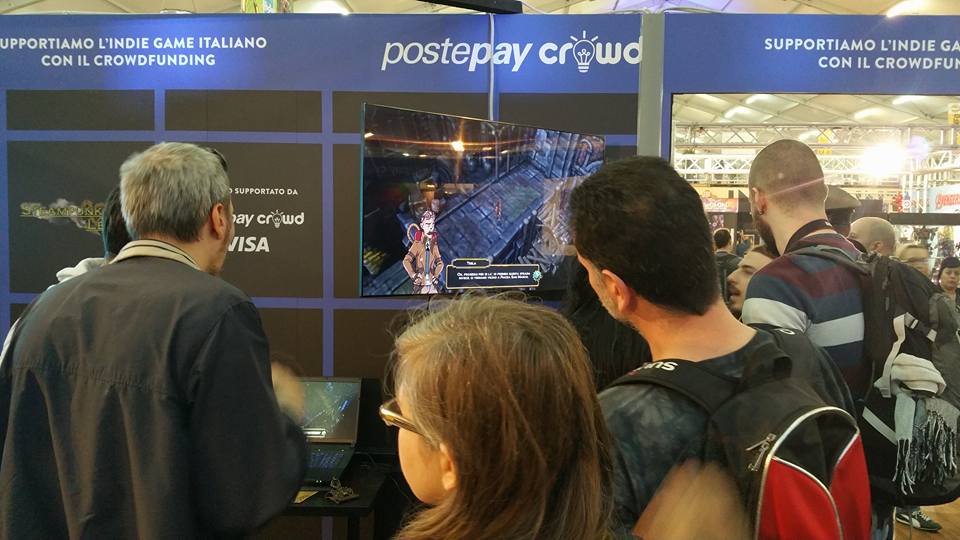 SteampunkLeague's tweet photo. Figuring out the puzzles of #TSL together!Come find us at #LuccaCG2015 at the #Eppela stand!#Dixidiasoft is awaiting https://t.co/EQBv3Xt5eH