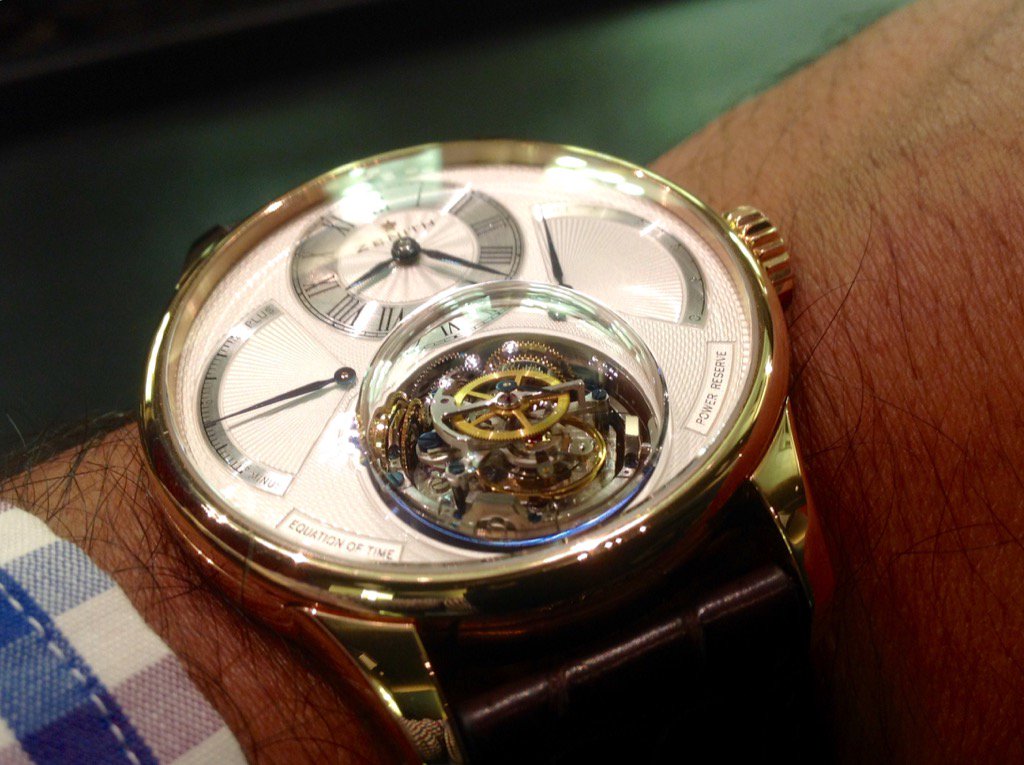 VarunGodinh's tweet photo. That time when a Rs1.56crore watch sits on your wrist like you own it. #zenith #academychristophecolomb @gqindia https://t.co/g7HbU9N0tI