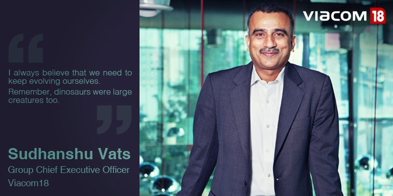viacom18's tweet photo. Wise words by our group CEO @Sudhanshu_Vats https://t.co/2fRqdC7ONG