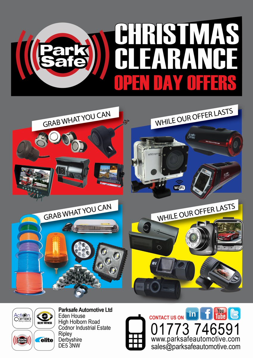 ParksafeGroup's tweet image. We are having a HUGE 25% OFF SALE on 3rd December, come down and see us to take advantage of this great offer!