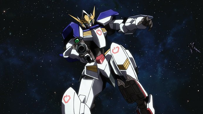 機動戦士ガンダム 鉄血のオルフェンズ A Twitter 機動戦士ガンダム 鉄血のオルフェンズ 第5話 赤い空の向こう 先行カット紹介その2です 先ほどはキャラクターでしたので今度はメカ バルバトスはもちろん宇宙用カラーリングのグレイズも 制作p G Tekketsu