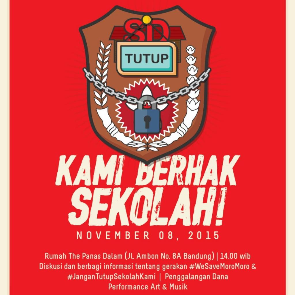 wanggihoed's tweet photo. KAMI BERHAK SEKOLAH!! 8 Nov 2015, @ Rumah Panas Dalam, Jl. Ambon no 8A,BDG. #SaveMoroMoro #JanganTutupSekolahKami https://t.co/RO7IS3y3qP