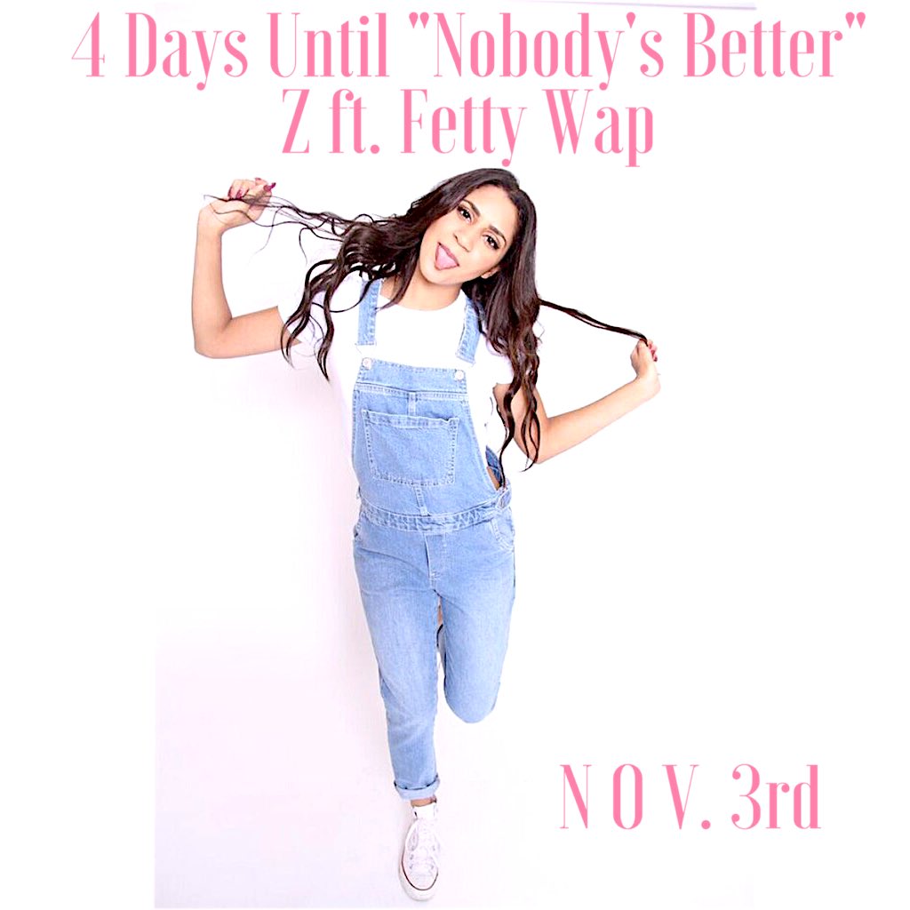 suzigotit's tweet photo. 4 days until my single #nobodysbetter ft. @fettywap drops! I'm so excited and I hope you are too!! #RTtoshare 💕 https://t.co/pP4ZxiRr9J