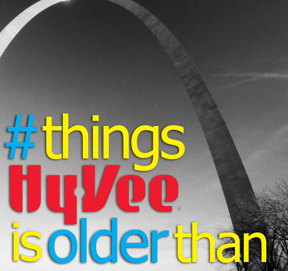 HyVeeColumbia's tweet photo. We were taking over the West before the Gateway Arch was even built. #thingshyveeisolderthan #arch50 https://t.co/5PrZ0Eohgj