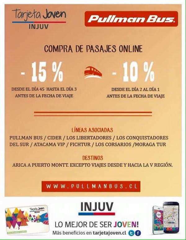 INJUV_Araucania's tweet photo. Si este fin de semana viajas no olvides usar tu #TarjetaJoven y obtén tu descuento en tu pasaje de bus #InjuvEnTodas https://t.co/CtIzEyOVDe