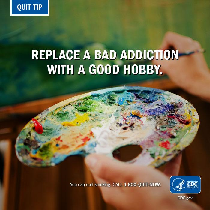 CDCTobaccoFree's tweet photo. Start the weekend off right &amp; replace smoking with a new healthy habit! #FridayFeeling https://t.co/ZxE4QDjoj7
