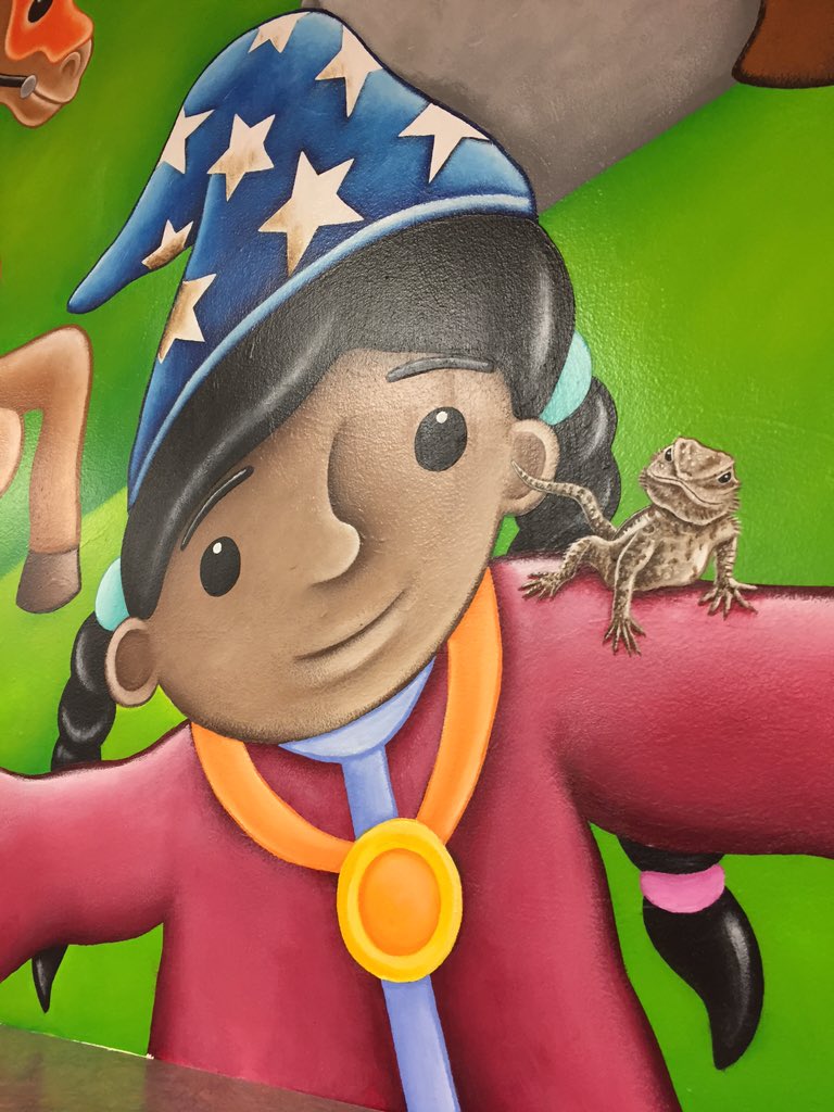 butterfli820's tweet photo. The mural by @kevinluthardt in the JRT Library is completed! I absolutely LOVE it! #365u https://t.co/a6FxRggBRT