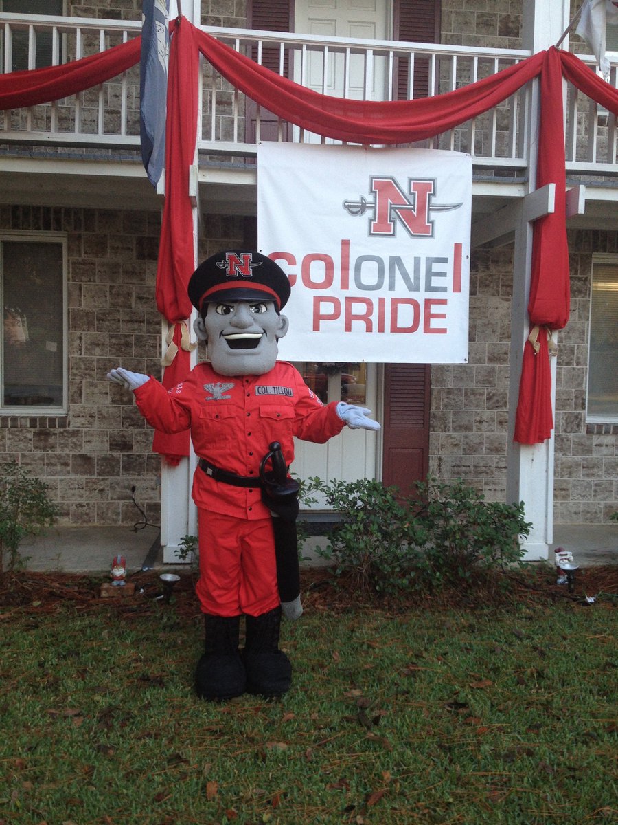 NichollsState's tweet photo. Tillou is hitting the road for Red Out Friday! #TillouTour2K15 #WheresTillou #ComingToALocationNearYou #ColonelPride https://t.co/FKCphvs0kE