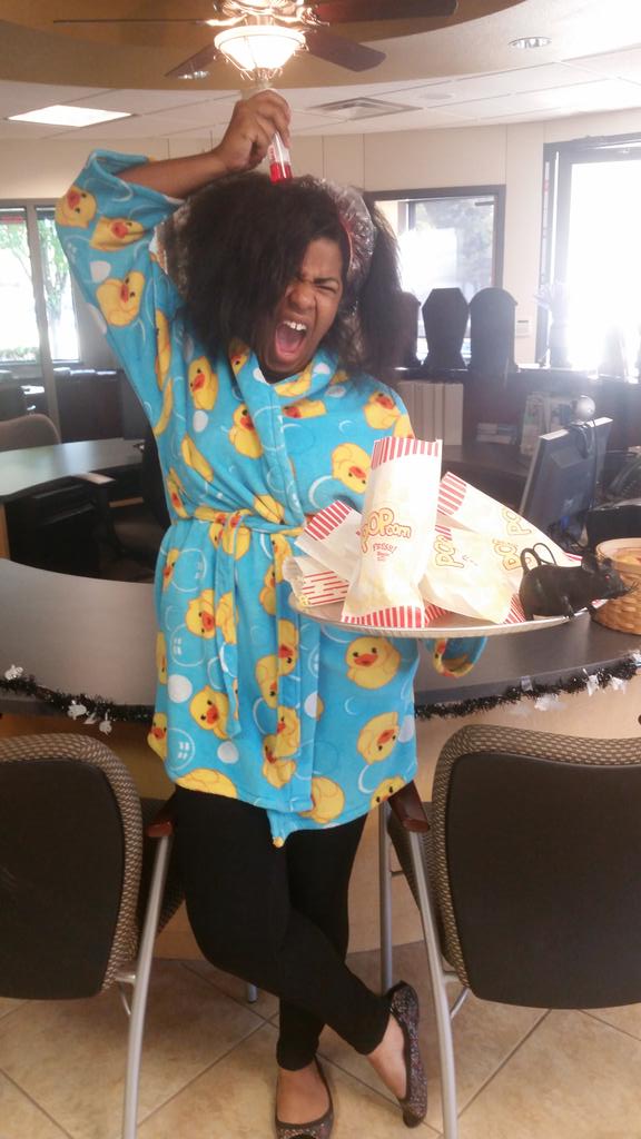SRLowe86's tweet photo. Patient X is on the prowl... Would you eat her popcorn? #CCCULivoniaSouth #CCCUChallenge @CCCUTED https://t.co/8Z75IAsDlw