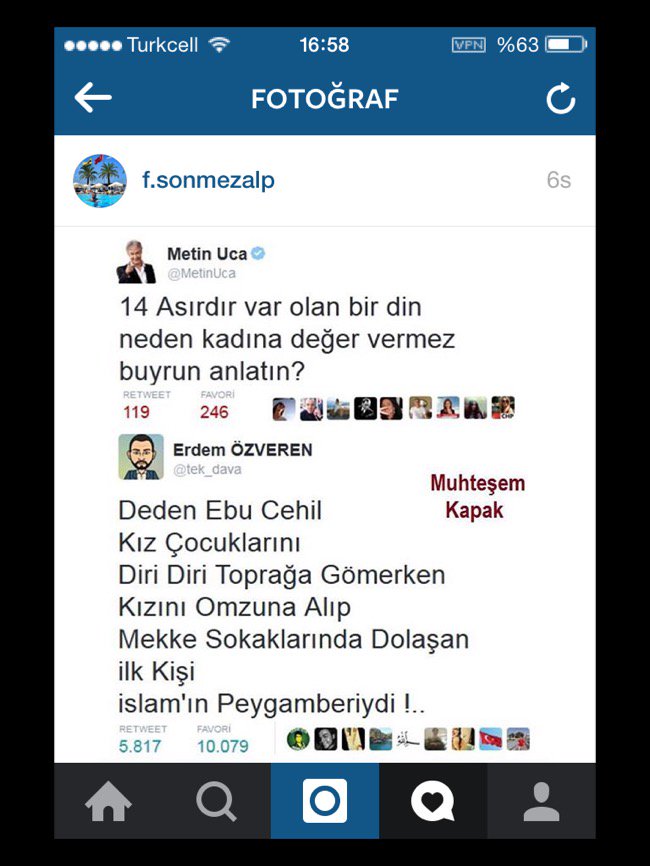 MetinUca's tweet photo. Bir de böyle Dangal-AK'lar türedi. Yazmadıklarımı instagram'da kendileri inanıp kendileri kapak filan diyorlar😄 https://t.co/YCOyO9mR3v
