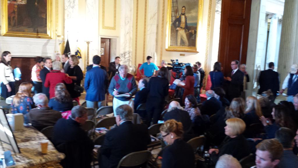 VOR_Newport's tweet photo. Packed room for #volvooceanrace press conference. #vornewport https://t.co/cFi9AVaIIn