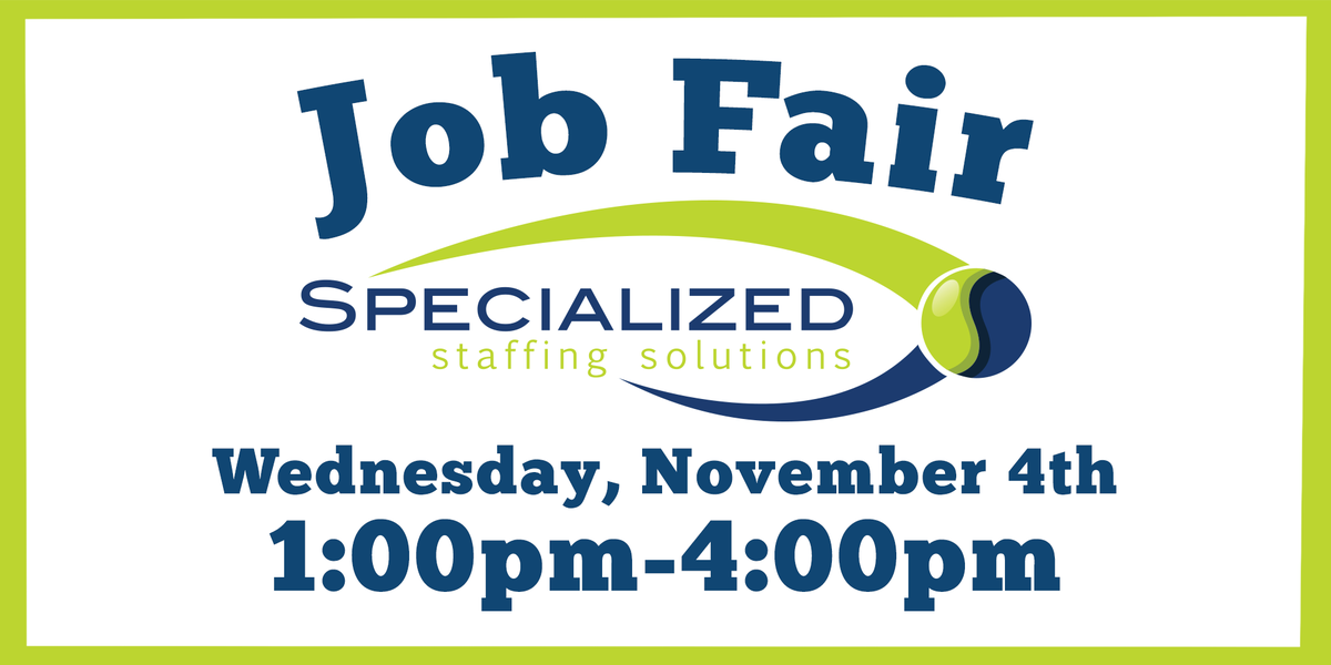 specialstaffing's tweet photo. We are having a Job Fair in South Bend, IN Wednesday, November 4, 2015 from 1-4pm.
https://t.co/oHByuNkJWk https://t.co/yB3kL7M9mI