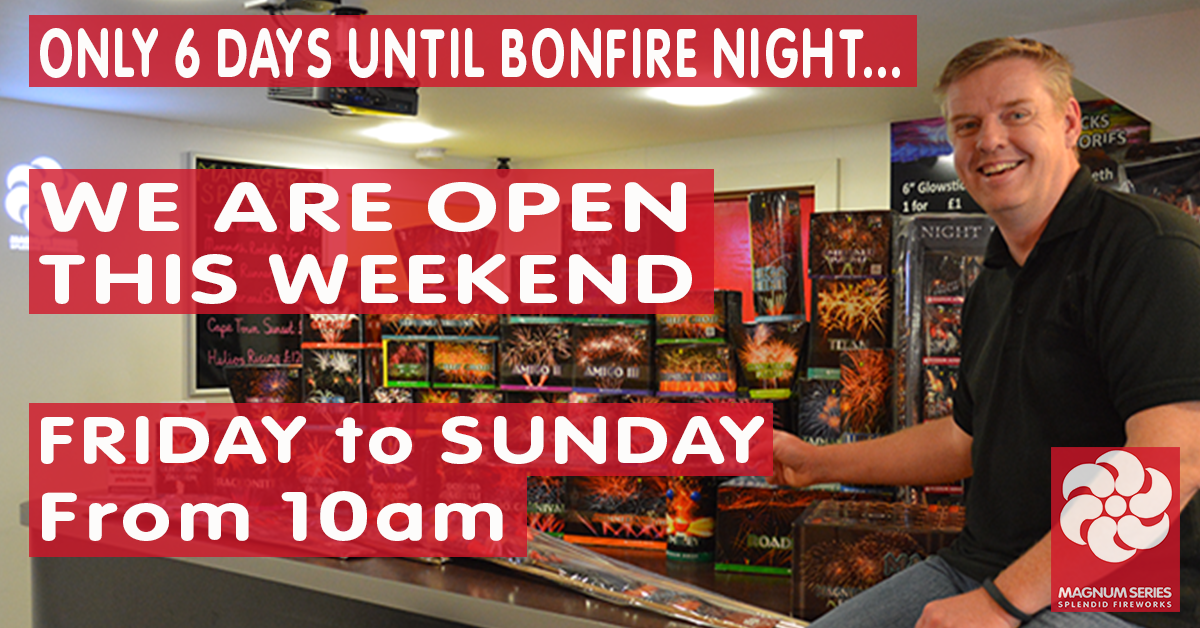 MagnumSeries's tweet photo. ONLY 6 Days until #BonfireNight.Visit us at 18 Pimlico Road, Expressway Industrial Estate, Runcorn, Cheshire. WA74US https://t.co/cz4GGZP7dP