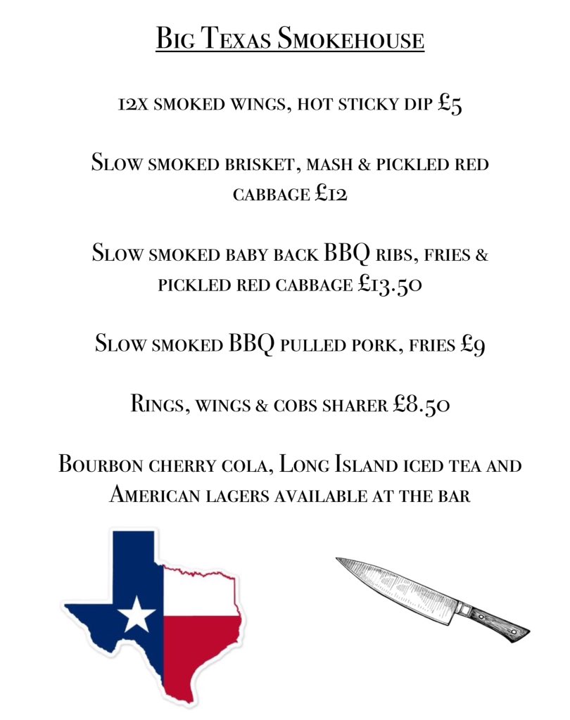 colleysbar's tweet photo. Little American smokehouse menu just for tonight, get it while you can @colleyslechlade @TotalSwindon #bbq #brisket https://t.co/gfz3CiibyT