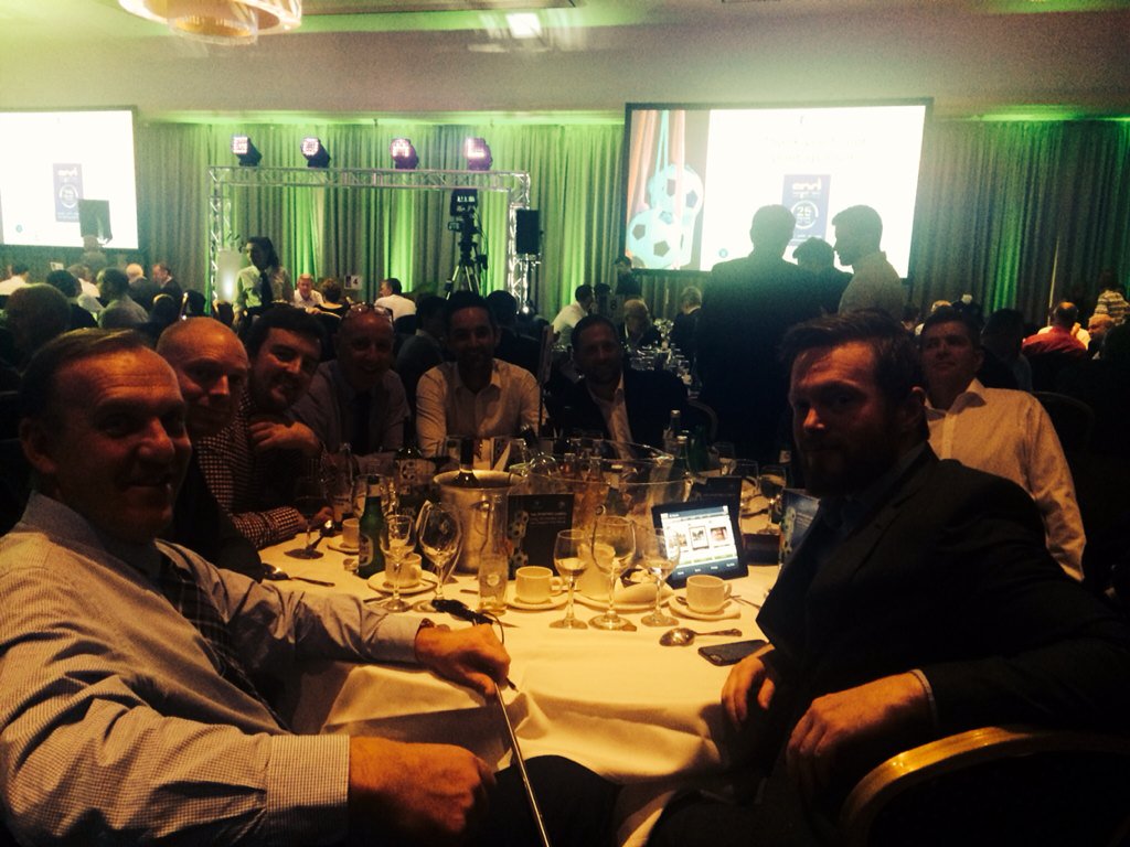Paul_James11's tweet photo. Lunch for a fantastic cause @PPWH with the boys. Looking forward to Harry Redknapp's interview #HarrysFitBalls https://t.co/DHxsLFHPcQ