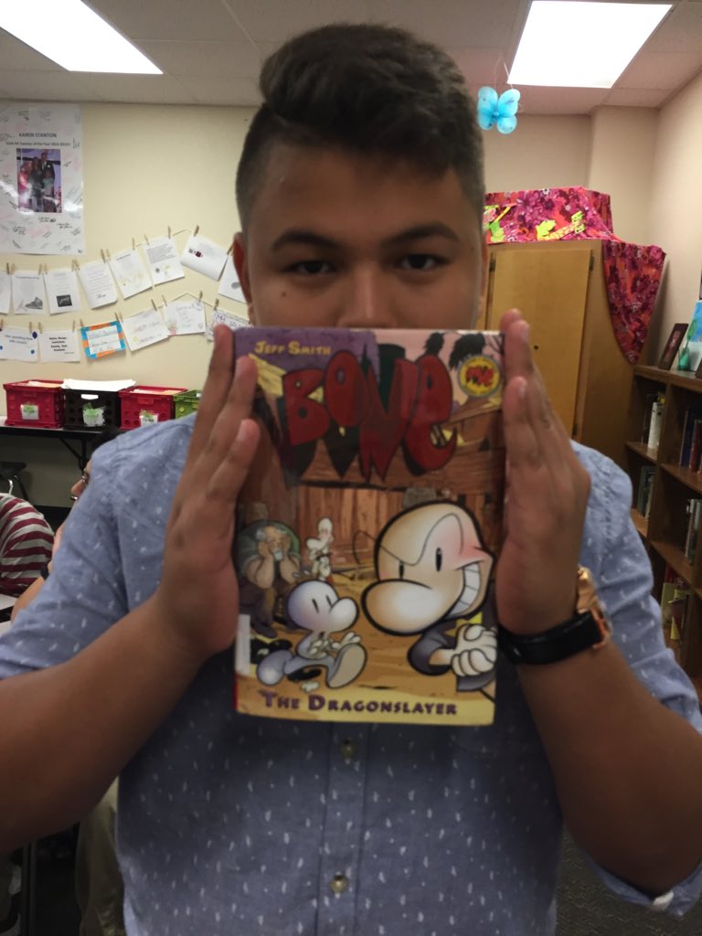 KZStantonEdu's tweet photo. #ClarkReads bone and his cousins phoney bone get abducted and are going to get killed if thorn does not save them. https://t.co/zfjMGPOsqu