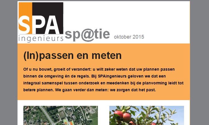 Wilt u ons E-zine ontvangen? Twitter uw e-mailadres of stuur een e-mail naar info@SPAingenieurs.nl