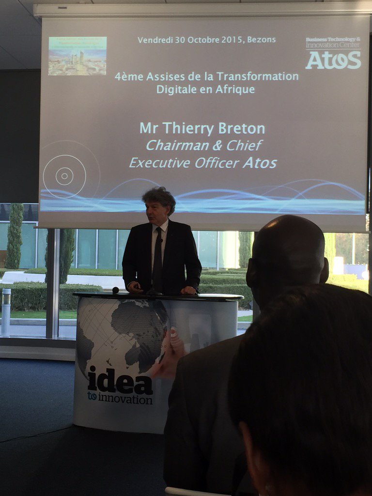 huetjm's tweet photo. #ATDA2015 #atos @YTabanon @Atos @BearingPoint_FR #Afrique #smartcities intervention de Thierry Breton Chairman Atos https://t.co/9WTzXAYj2l