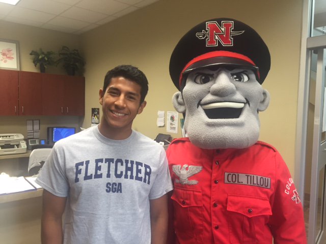 FletcherCollege's tweet photo. Col. Tillou visiting the Falcons! @NichollsState 
#myfletcher #colonelpride #wherestillou #comingtoalocationnearyou https://t.co/9wR0LDeB6k