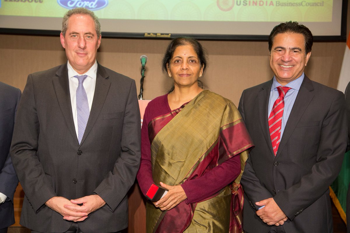 USIBC's tweet photo. USIBC applauds successful conclusion of the #tradepolicyforum w/ @USTRFroman & @nsitharaman. https://t.co/XERTViQlpA https://t.co/TrDyJckbmq