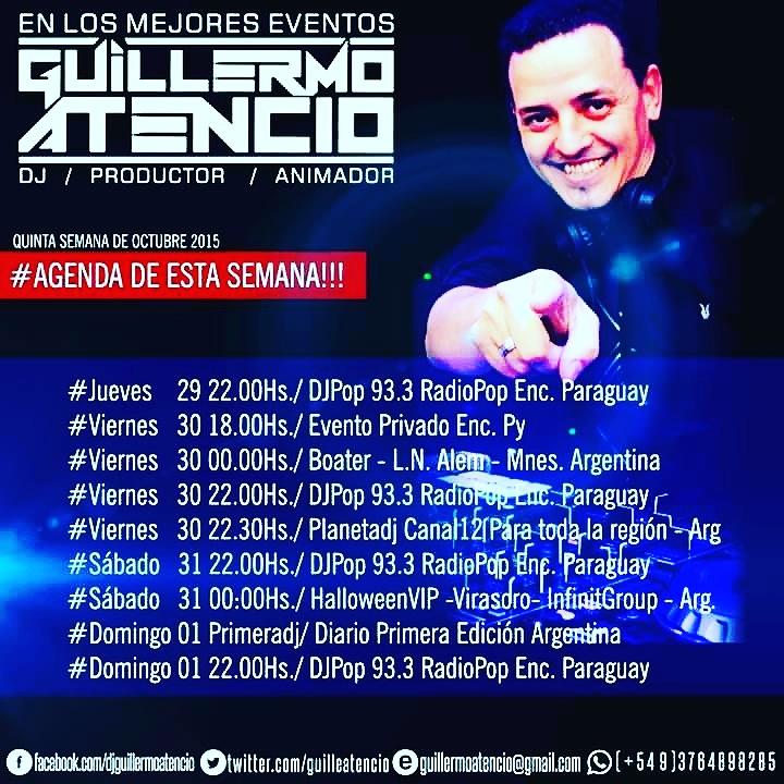 GuilleAtencio's tweet photo. #AgendaDj https://t.co/3ovP3Bim6f