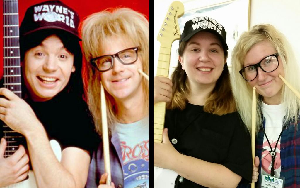 LibraryBlonde13's tweet image. Wayne's World! #PartyOn #Excellent #WaynesWorld 👍🎸🎃 #LibraryLife #LoveMyJob
