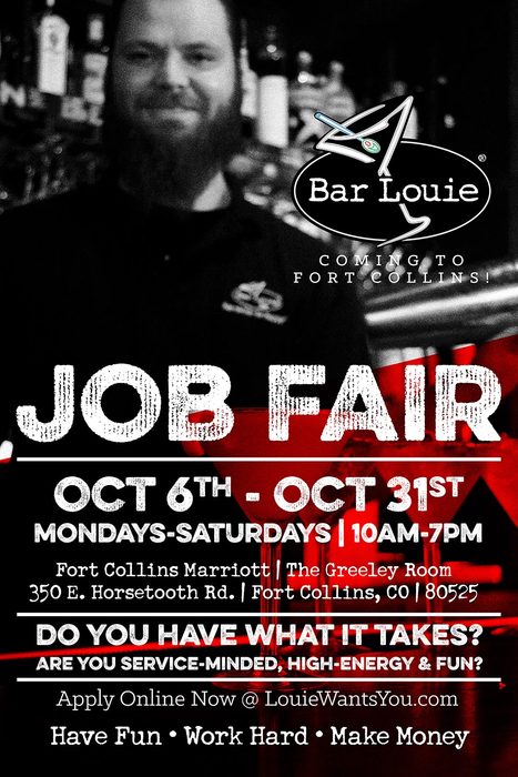 BarLouie_Jobs's tweet image. Bar Louie in Ft. Collins, CO is OPENING SOON! #LouieWantsYou #LineCooks #PrepCooks #Servers on.fb.me/1PZreBw