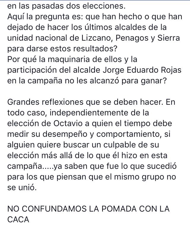 camilogaviriag's tweet photo. No confundamos la pomada con la caca @lapatriacom @sillaejecafe https://t.co/h4mNmUS975