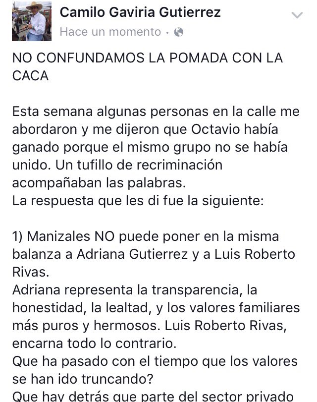 camilogaviriag's tweet photo. No confundamos la pomada con la caca @lapatriacom @sillaejecafe https://t.co/h4mNmUS975