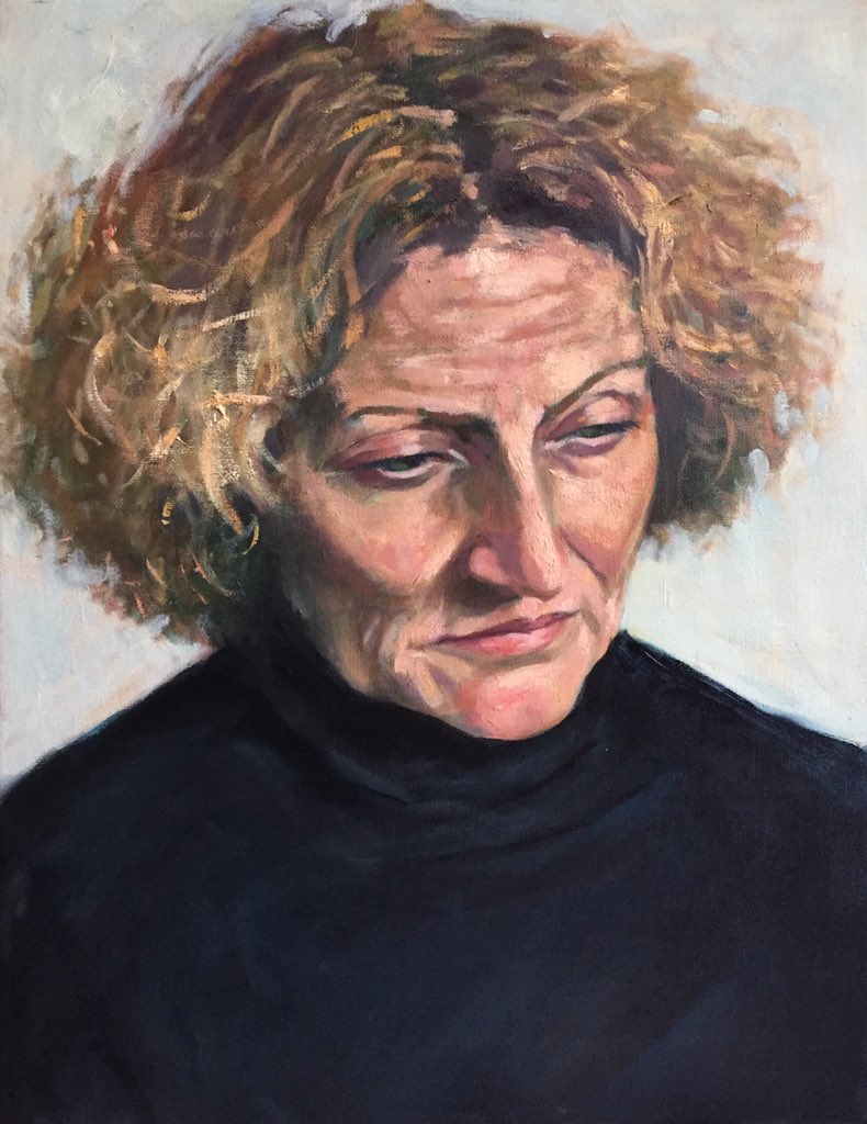 ScotArtsCouncil's tweet photo. Portrait of May by New Glasgow Realist, David Fagan. #scottishart #scottishpainting https://t.co/nwpwrF47uv