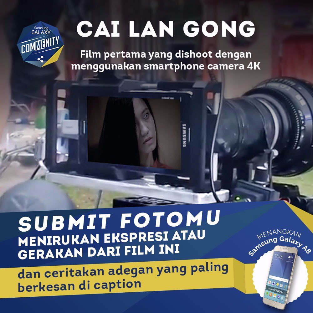 Yuk tonton #CaiLanGongMOVIE &amp; ikut kuis seru #comMEnity di galaxycommenity.com. Ada 1 Samsung Galaxy A8 menanti!