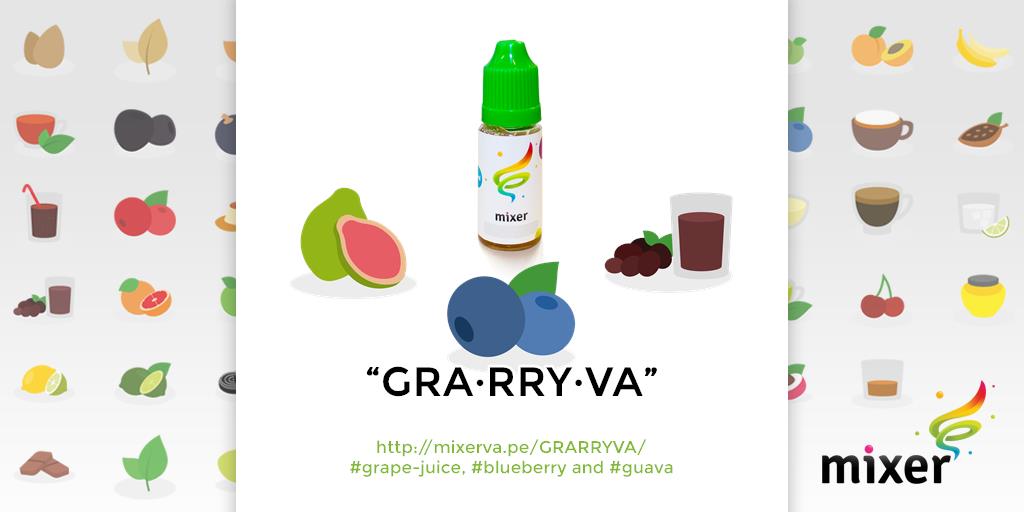 MixerVape's tweet photo. gra·rry·va https://t.co/njLloCgIpa #grape_juice #blueberry #guava #vapeislife #ecigarette #vapelife #vapeingitup https://t.co/JdCUqosmcE